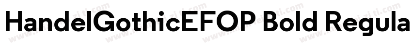 HandelGothicEFOP Bold Regular字体转换